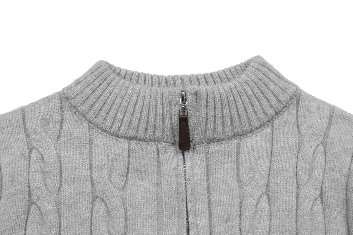 Test2-Ralph Lauren Cable-Knit Quarter-Zip Sweater ¡ª detail