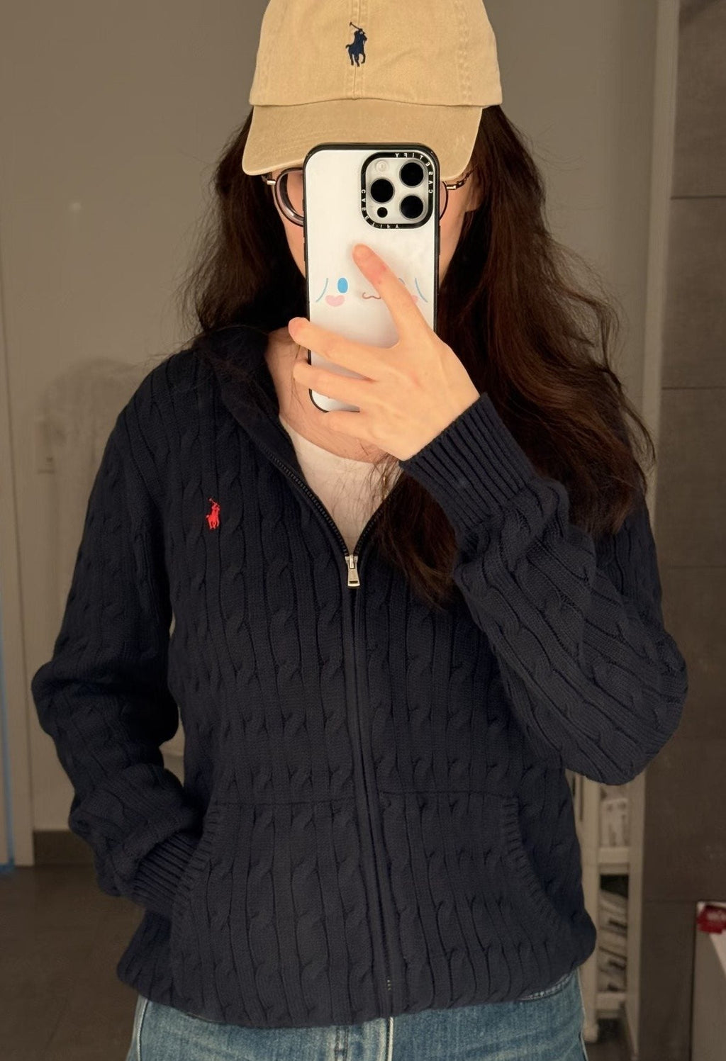 Test2-Ralph Lauren Full-Zip Cable-Knit Sweater ¡ª model