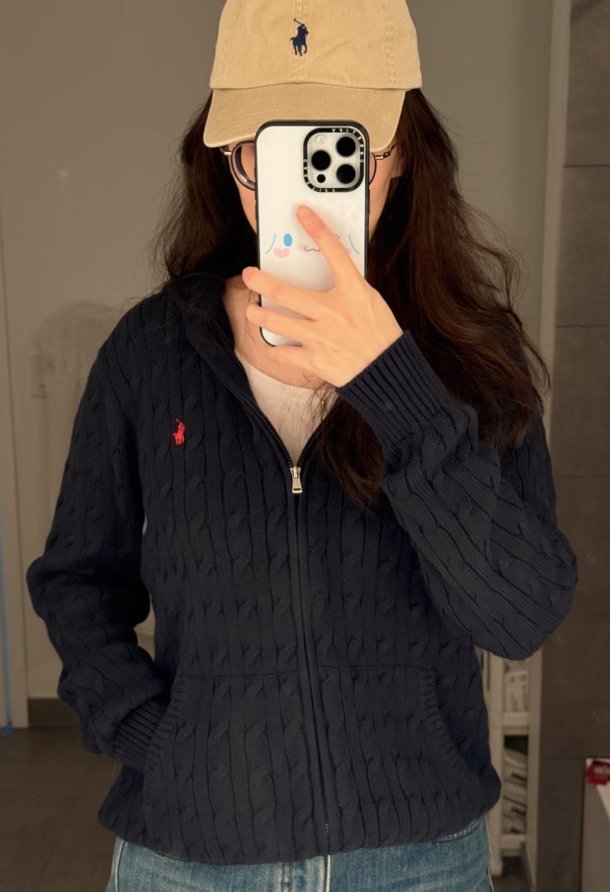 Test2-Ralph Lauren Full-Zip Cable-Knit Sweater ¡ª model