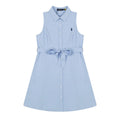 Test2-Ralph Lauren Sleeveless Cotton Oxford Shirt Dress with Tie Waist ¡ª front