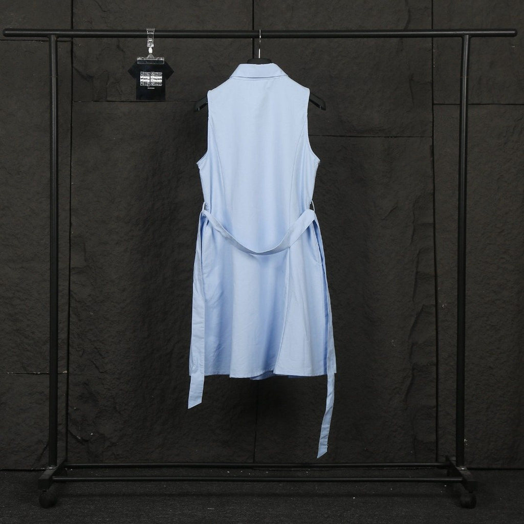 Test2-Ralph Lauren Sleeveless Cotton Oxford Shirt Dress with Tie Waist ¡ª back
