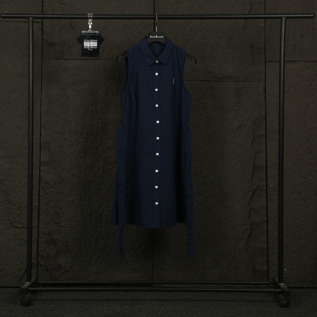Test2-Ralph Lauren Belted Sleeveless Shirt Dress ¡ª front
